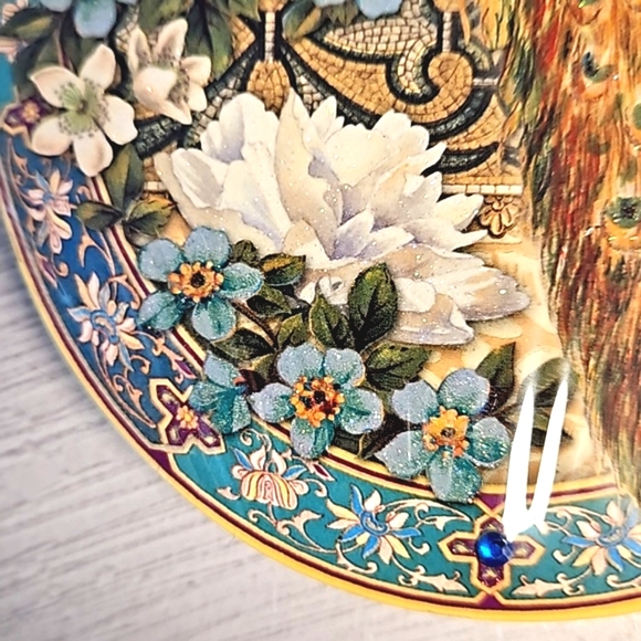 Punch Studio peacock design covered notepad glitter rhinestones 75 sheets NIP - Picture 5 of 7